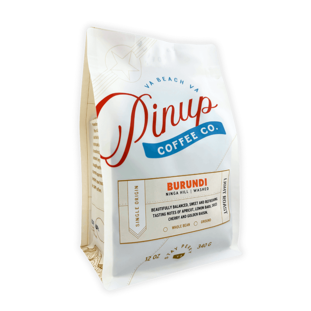 African coffee from Burundi light roast pinup coffee co