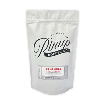 Colombian coffee bag, a single origin coffee from pinup coffee co