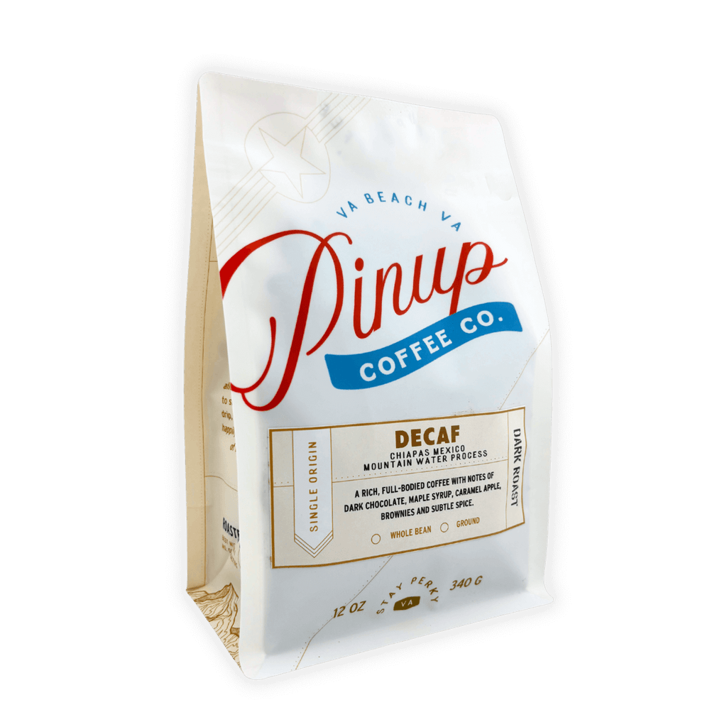 pinup coffee co decaf mountain water process mexico bag