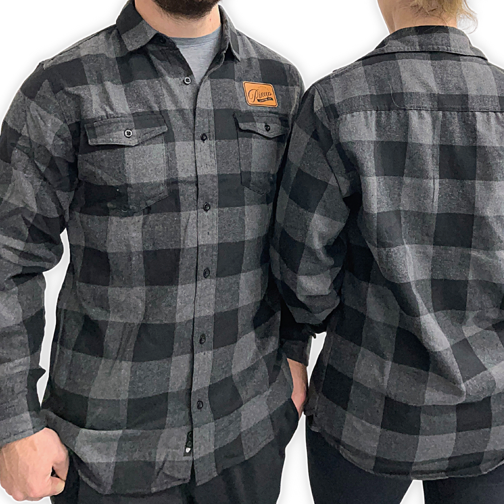 Grey flannel front and back 