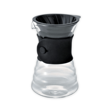 Hario V60 02 coffee decanter with dripper and sleeve
