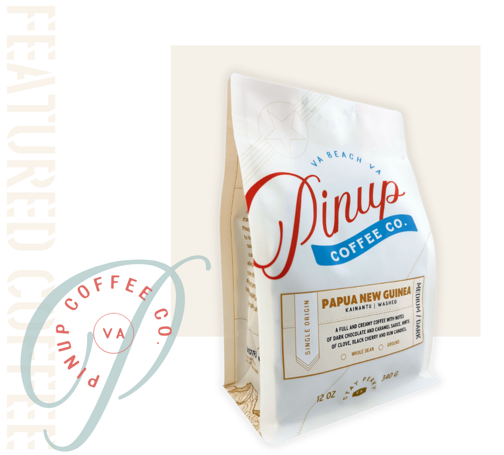 Papua new guinea specialty coffee bag pinup coffee