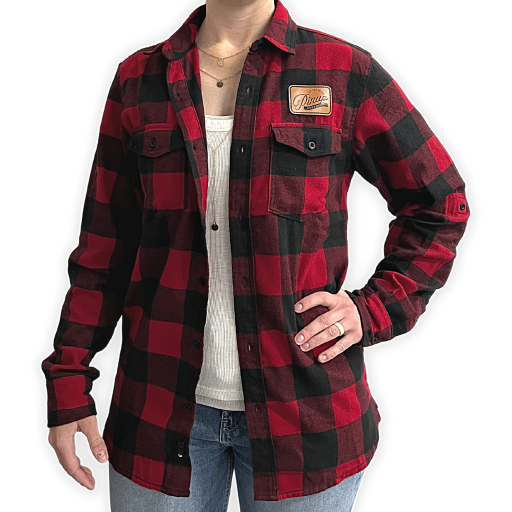 Red and black flannel front