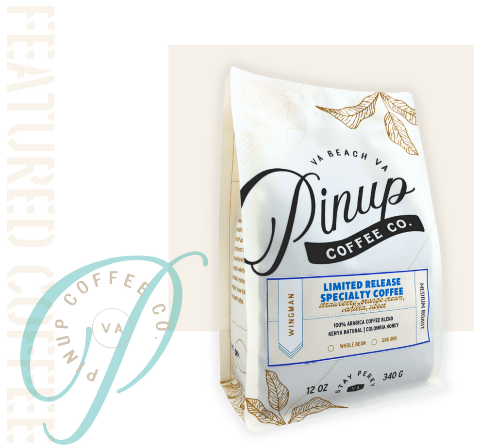 pinup coffee co limited release coffee bag Wingman blend