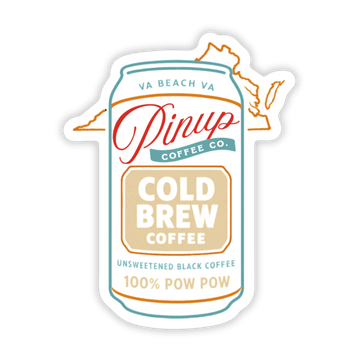 Cold Brew Can Sticker - Pinup Coffee Co