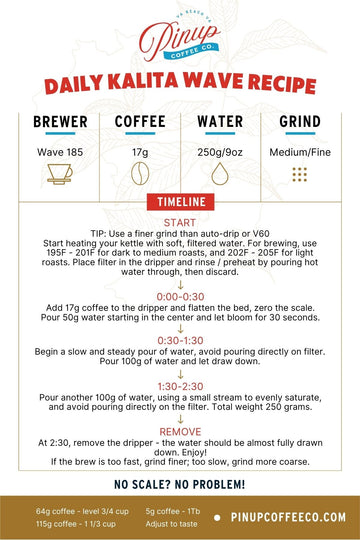 Daily Kalita Wave Brewing Guide - Pinup Coffee Co