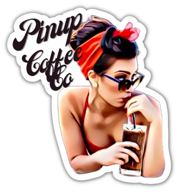 Pinup Coffee Co Retro Sticker