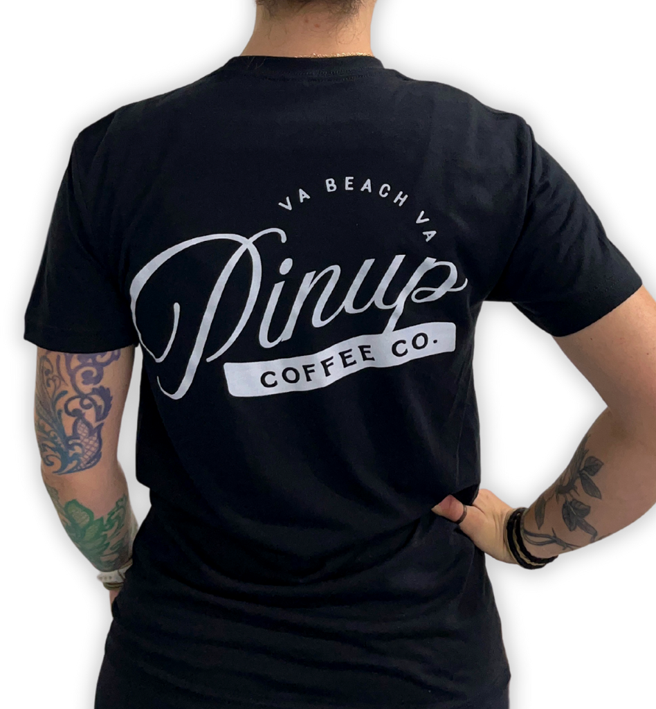 Pinup Coffee Co Logo Tee - Black/White